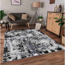 Desire Rugs Serenity Black Abstract Acrylic Rug 120 x 170cm - Wilko - thumbnail 5