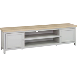 Home Source Avon 2 Door Large Grey TV Unit - Size: 50 x 180 x 39cm - Wilko - thumbnail 3