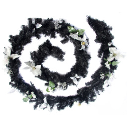 Best Artificial Black and Silver Christmas Garland 370cm - Wilko - thumbnail 1