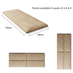Aspire EasyMount Beige Kimiyo Linen Upholstered Wall Mounted Headboard Panels 4 Pack - Cream - Aspire Beds - Wilko - thumbnail 6