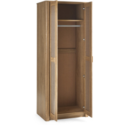 Julian Bowen Sydney 2 Door Rattan Effect Wardrobe - Wood - Wilko - thumbnail 5