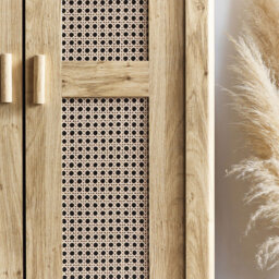 Julian Bowen Sydney 2 Door Rattan Effect Wardrobe - Wood - Wilko - thumbnail 7