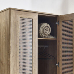 Julian Bowen Sydney 2 Door Rattan Effect Wardrobe - Wood - Wilko - thumbnail 6