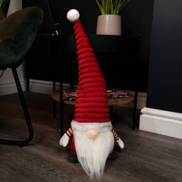 Samuel Alexander Red Grooved Hat Plush Sitting Gonk Christmas Decoration 51cm - Size: 51 x 29 x 24cm - Wilko - thumbnail 3