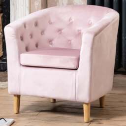 Artemis Home Clio Pink Accent Chair - Size: Single - Wilko