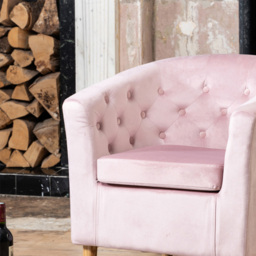 Artemis Home Clio Pink Accent Chair - Size: Single - Wilko - thumbnail 3