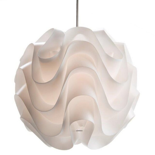 Enigma Ruffle White Pendant Light - Wilko - image 1