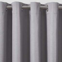 Divante Hoxton Silver Blackout Eyelet Curtains 229cm - Size: W 228 x D 228cm - Wilko - thumbnail 6