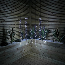Samuel Alexander 384 White LED Multi Action Drop Tree ClusterBrights Set of 6 - Size: 2 x 1000 x 2cm - Wilko - thumbnail 6