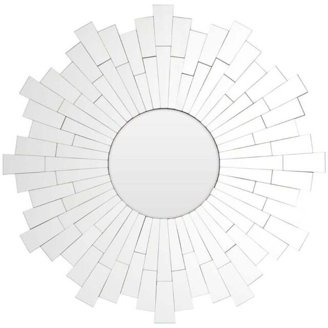 80 x 80cm Flared Circle Wall Mirror - Clear - Premier Housewares - Wilko - image 1