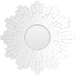 80 x 80cm Flared Circle Wall Mirror - Clear - Premier Housewares - Wilko - thumbnail 1