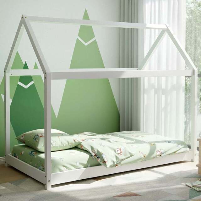 Kidsaw Jinsen Single House Bed - White - Wilko - image 1