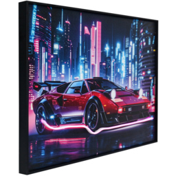 Sports Car Neon LED Canvas - Wilko - thumbnail 3