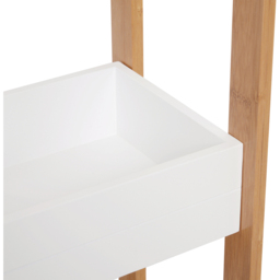 Portland 3 Shelf White Bathroom Storage Unit - Size: 27.5 x 20.8 x 74cm - Wilko - thumbnail 4