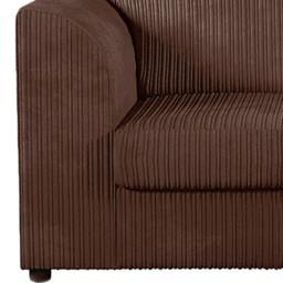 Luxor Single Seater Chocolate Jumbo Cord Armchair - Brown - Wilko - thumbnail 4
