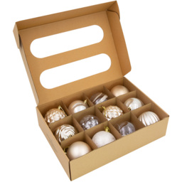 The Christmas Workshop Gold Shatterproof Bauble 12 Pack - Wilko - thumbnail 5