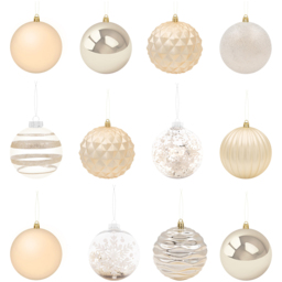The Christmas Workshop Gold Shatterproof Bauble 12 Pack - Wilko - thumbnail 1