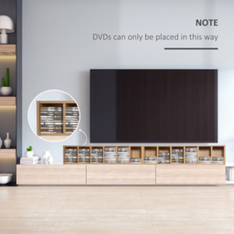 Portland Natural Wood Colour Media Display Shelf Unit Set of 2 - Size: 21 x 22.5 x 88.5cm - Brown - Wilko - thumbnail 4