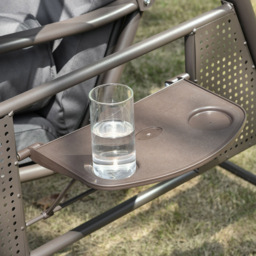Outsunny 3 Seater Dark Grey Swing Chair with Canopy and Cup Tray - Wilko - thumbnail 4