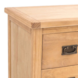 Cabinet Bits Lucca 5 Drawer Brown Brass Drop Handle Chest of Drawers - Wilko - thumbnail 7