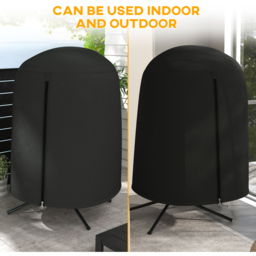 Outsunny Black Hanging Egg Chair Cover 190 x 128cm - Size: 190 x 128 x 128cm - Wilko - thumbnail 7