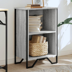 vidaXL 2 Shelf Grey Sonoma Small Bookcase - Size: 74.5 x 31 x 50cm - Wilko