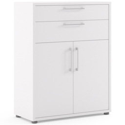 Florence 2 Door 2 Drawer White Bookcase - Size: 40.1 x 89.2 x 113.4cm - Furniture to Go - Wilko - thumbnail 3