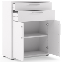 Florence 2 Door 2 Drawer White Bookcase - Size: 40.1 x 89.2 x 113.4cm - Furniture to Go - Wilko - thumbnail 5