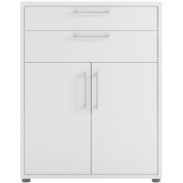 Florence 2 Door 2 Drawer White Bookcase - Size: 40.1 x 89.2 x 113.4cm - Furniture to Go - Wilko - thumbnail 4