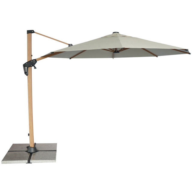 Newmarket Parasol - Beige - Size: 3m - Malay - Wilko - image 1