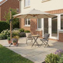 Newmarket Parasol -  Beige - Size: 3m - Malay - Wilko - thumbnail 5