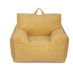 Kaikoo Mustard Cord Bean Bag Chair - Yellow - Wilko - thumbnail 5