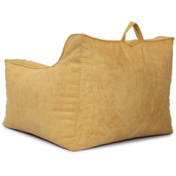 Kaikoo Mustard Cord Bean Bag Chair - Yellow - Wilko - thumbnail 4