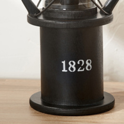 Pacific Lifestyle Gibson Black Wooden Victorian-Style Lantern Table Lamp - Size: 40 x 19 x 18cm - Wilko - thumbnail 4