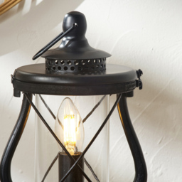 Pacific Lifestyle Gibson Black Wooden Victorian-Style Lantern Table Lamp - Size: 40 x 19 x 18cm - Wilko - thumbnail 5
