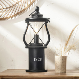 Pacific Lifestyle Gibson Black Wooden Victorian-Style Lantern Table Lamp - Size: 40 x 19 x 18cm - Wilko - thumbnail 3