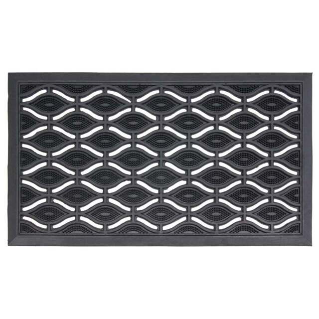 JVL Elipses Eyes Rubber Doormat 40 x 70cm - JVL Homewares - Wilko - image 1
