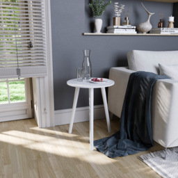 Vida Designs White Round Side Table - Wilko - thumbnail 4