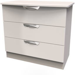 Crowndale Camden 3 Drawer Kashmir Gloss Chest of Drawers Ready Assembled - Kashmir Gloss & Kashmir - Wilko - thumbnail 4
