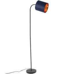 Kliving Hove Navy Shade Floor Lamp - Size: 170 x 22 x 22cm - Blue - Wilko