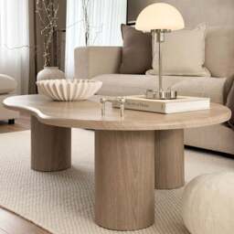 Savanna - Large Washed Wood Irregular Wooden Coffee Table - thumbnail 2