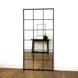 Brooklyn - Full Length Large Black Metal Mirror 180cm x 90cm - thumbnail 5