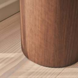 Madison - Dark Emperador Round Dark Wood Plinth - thumbnail 4