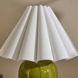 Orla - Olive Gloss Ceramic Scallop Shade Table Lamp - thumbnail 5