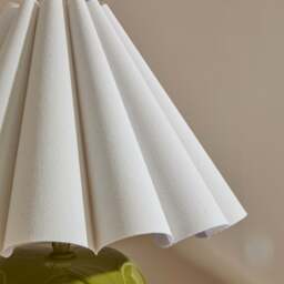 Orla - Olive Gloss Ceramic Scallop Shade Table Lamp - thumbnail 2