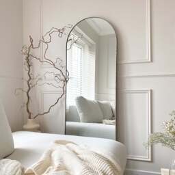 Theo - Full Length Gold Arched Large Metal Mirror 160cm x 50cm - thumbnail 1