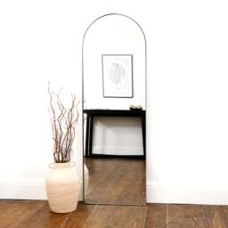 Theo - Full Length Gold Arched Large Metal Mirror 160cm x 50cm - thumbnail 5