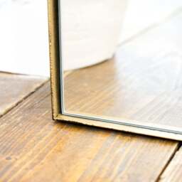 Theo - Full Length Gold Arched Large Metal Mirror 160cm x 50cm - thumbnail 3