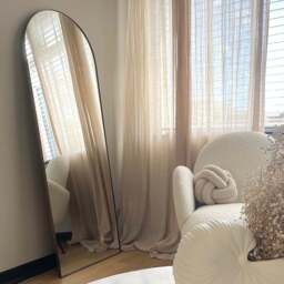 Theo - Full Length Gold Arched Large Metal Mirror 160cm x 50cm - thumbnail 6