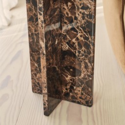 Ravello - Dark Emperador Round Premium Solid Marble Side Table - thumbnail 6